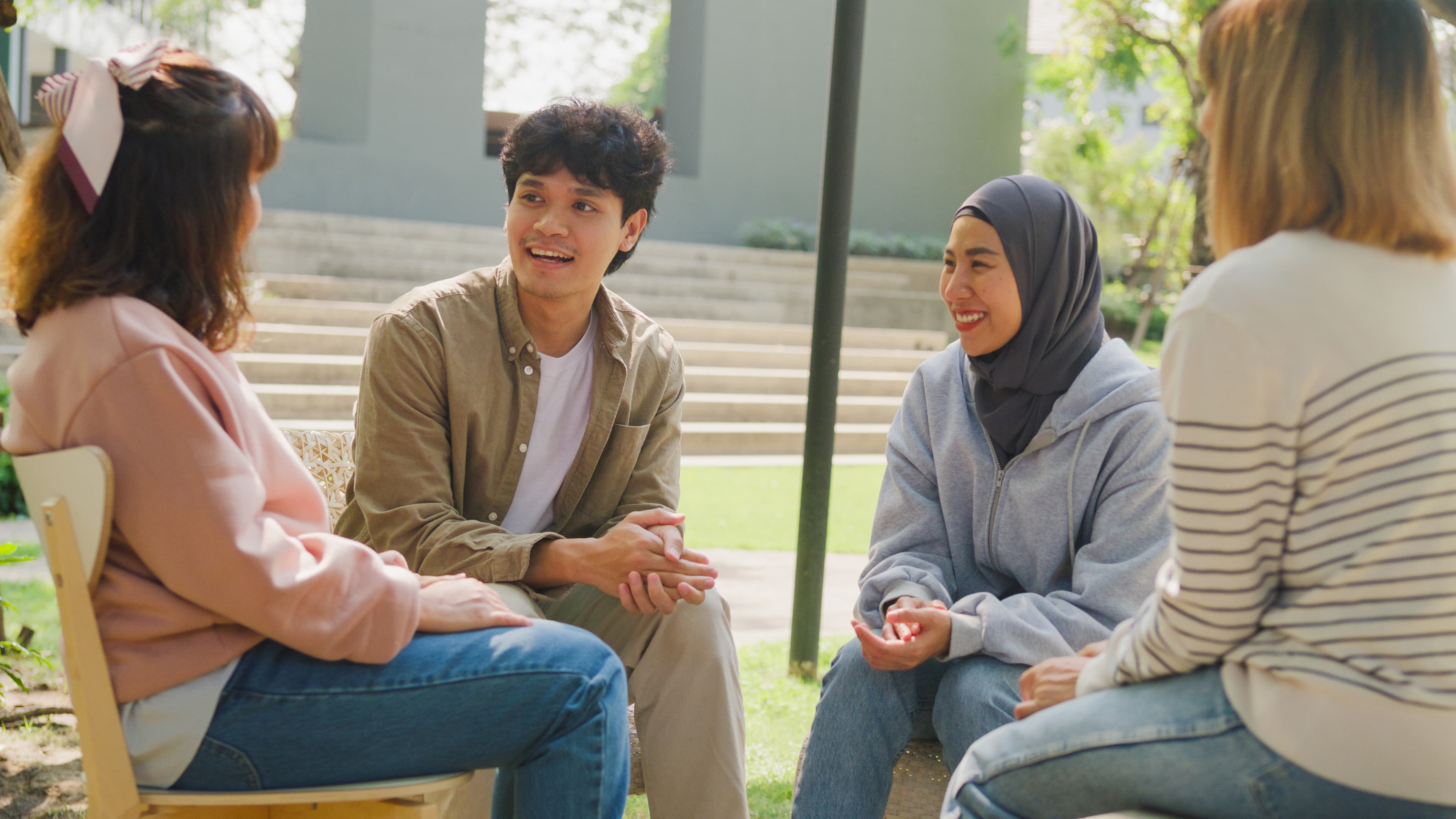 Small group of people in a therapy session