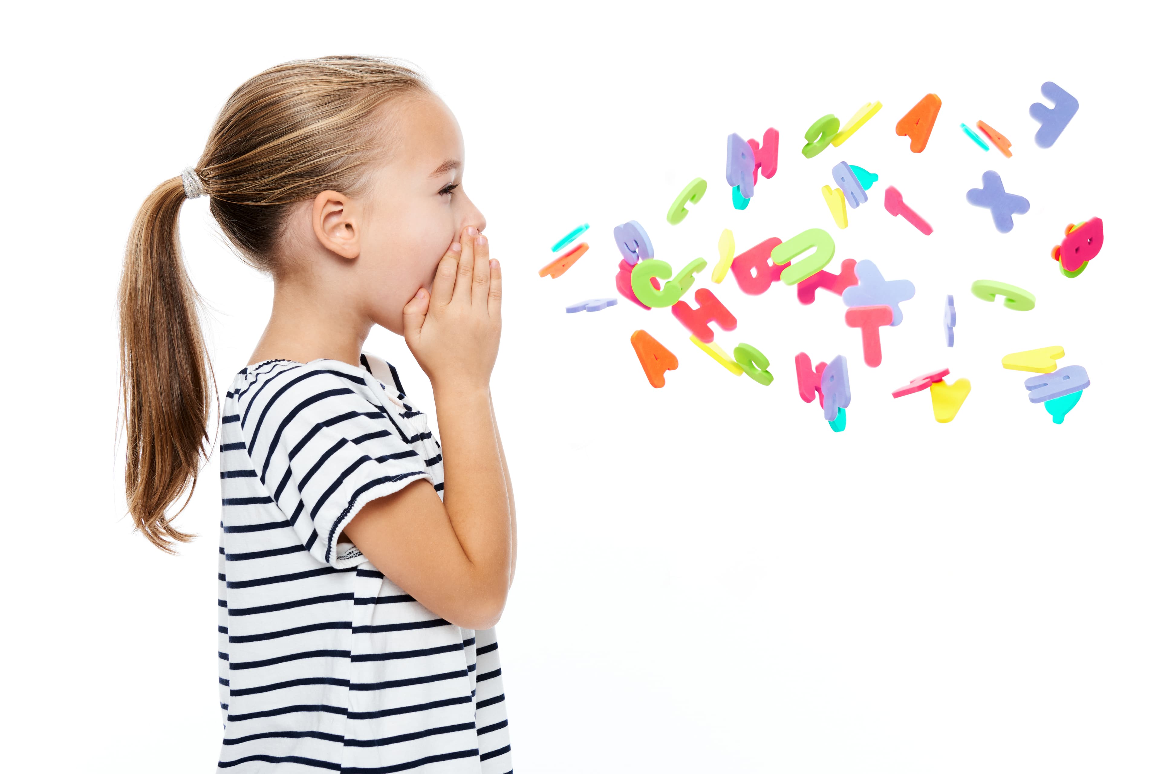 Child working with therapist on fluency techniques